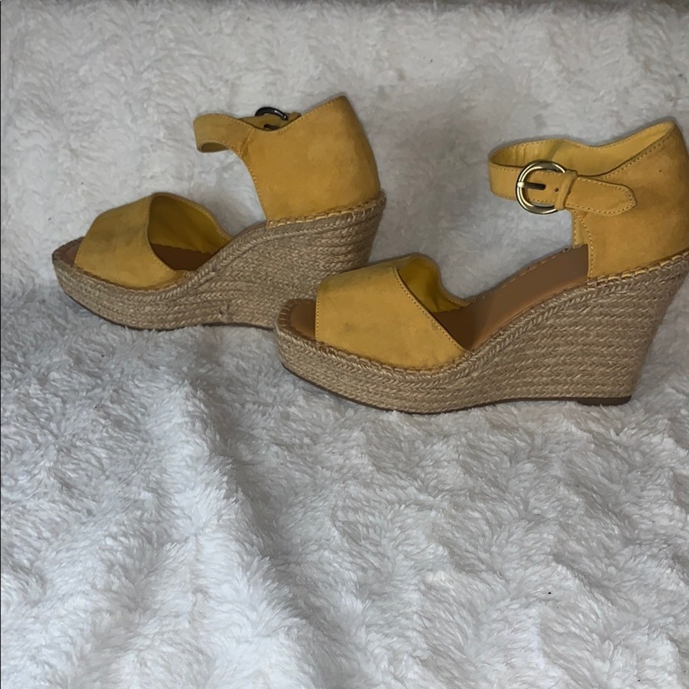 Yellow Wedge Sandals - Picture 4 of 7